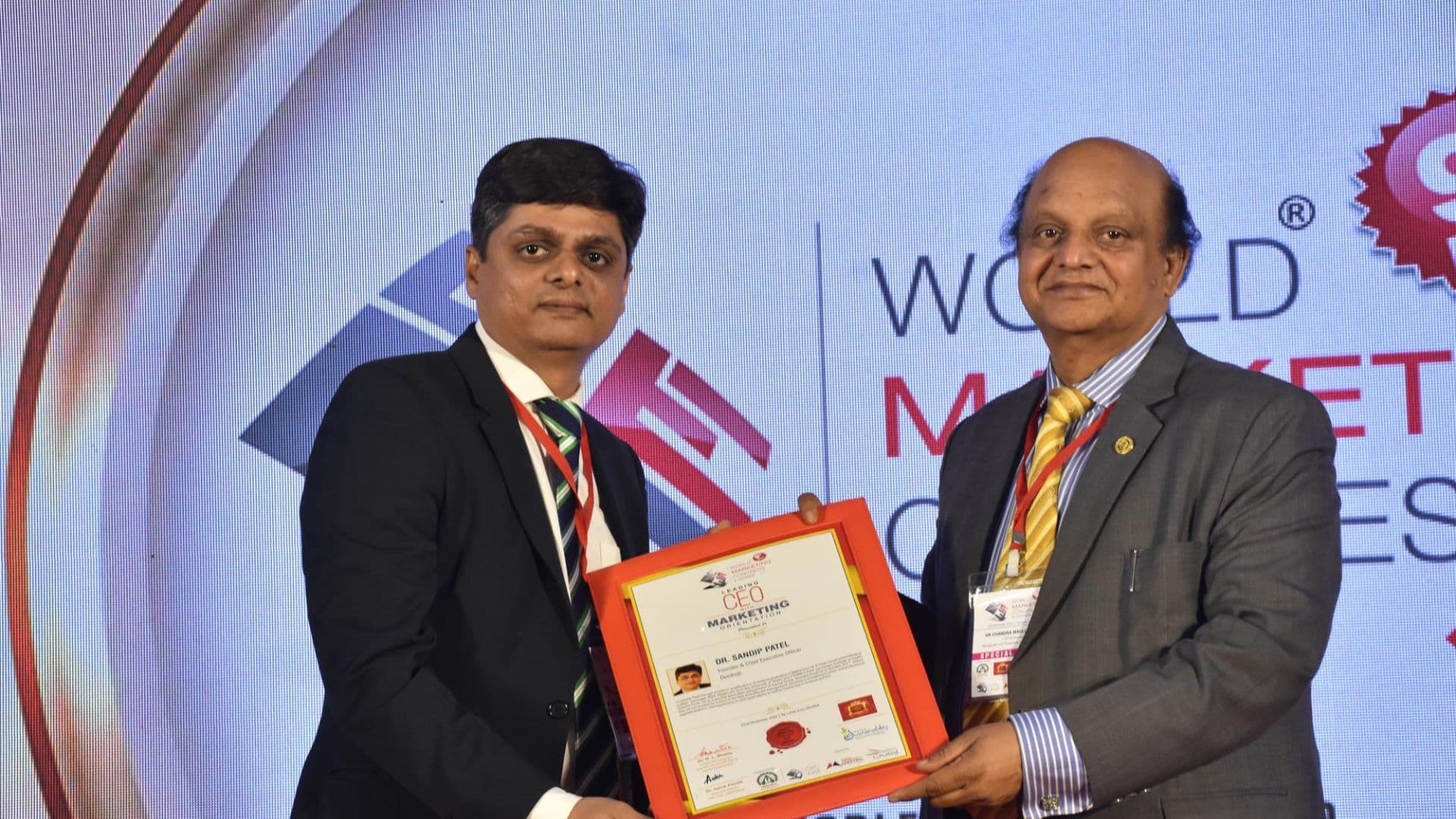 Dr Sandip Patel awarded at World Marketing Congress and Awards 2022, Mumbai