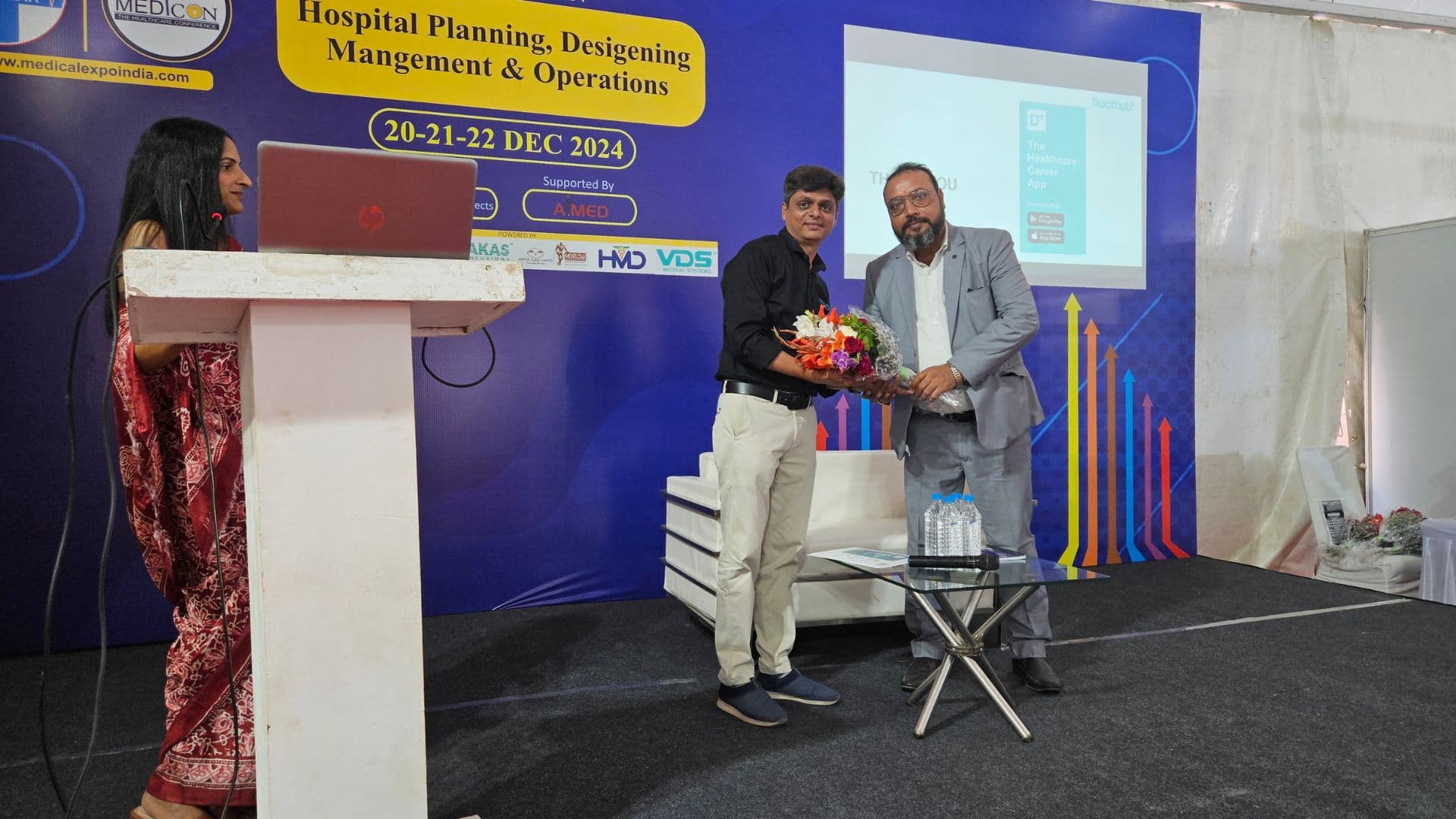 Speaking on How to Plan 100 Bed Hospital at Medical Expo India 2024 in Lucknow